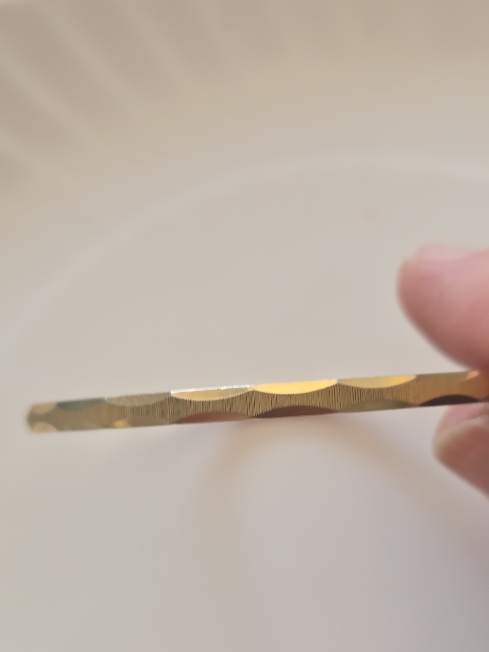 Gold Textured Metal Bangle Monet